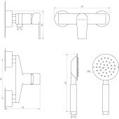 Смеситель для душа Globus Lux SHA-105-M