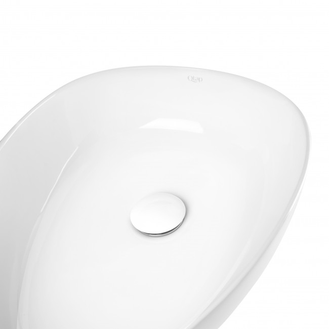 Раковина-чаша Qtap Leo 400х350х160 White з донним клапаном QT1111A053W