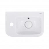 Раковина Qtap Tern 375х245х135 White с донным клапаном QT171110100LW