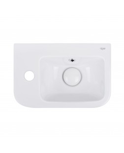 Раковина Qtap Tern 375х245х135 White з донним клапаном QT171110100LW