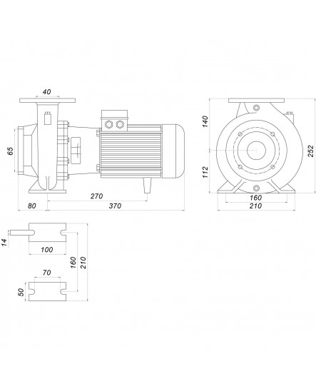 Насос моноблочный IR 40-125A 3,0 кВт SAER (40 м3/час, 27,5 м)