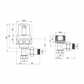 Термокомплект Icma 1/2" прямий №KTE985+775+815