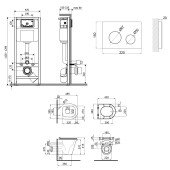 Набір Qtap інсталяція 4 в 1 з панеллю змиву Nest (QT0133M425 + QT0111M11V1114W) + унітаз з сидінням Virgo QT1833051ERW Набір Qtap інсталяція 4 в 1 з панеллю змиву Nest (QT0133M425 + QT0111M11V1114W) + унітаз з сидінням Virgo QT1833051ERW