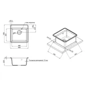 Кухонная мойка Qtap CS 5151 Black (QTCS5151BLA)