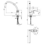 Смеситель для кухни Qtap Hansberg CRM 008F Смеситель для кухни Qtap Hansberg CRM 008F