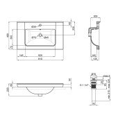 Раковина Qtap Albatross Q 800х480х230 White з донним клапаном QT01115080QW Раковина Qtap Albatross Q 800х480х230 White з донним клапаном QT01115080QW