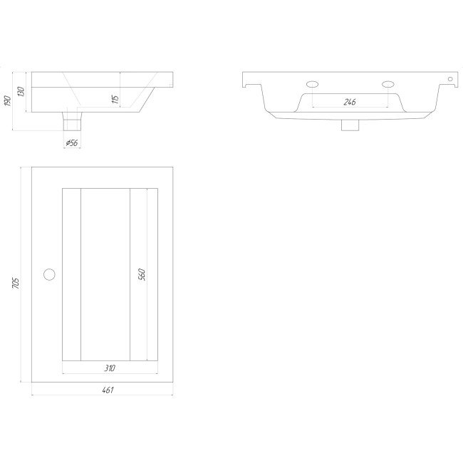 Умывальник Симфония 70 мебельный (Днепрокерамика)