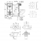 Набор инсталляция 4 в 1 Grohe Rapid SL 38721001 + унитаз с сиденьем Qtap Tern QT1733052ERW