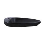 Раковина-чаша Qtap Leo 695х460х115 Matt black с донным клапаном QT1111A089TMB