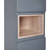 Пенал підлоговий Qtap Robin 350х1950х316 Graphite/Whitish oak QT1376PN1652RGWO