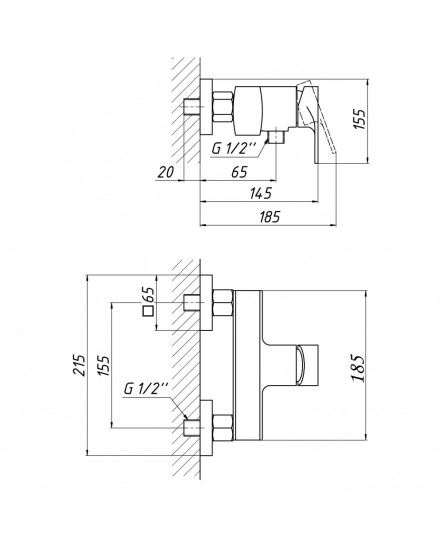 Змішувач для душу Qtap Vlasta 4028102C