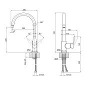 Смеситель для кухни Qtap Olsava 9012107UC Смеситель для кухни Qtap Olsava 9012107UC
