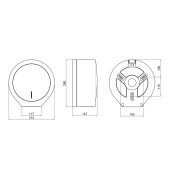 Диспенсер для туалетного паперу Qtap Drzak papiru DP100WP Диспенсер для туалетного паперу Qtap Drzak papiru DP100WP