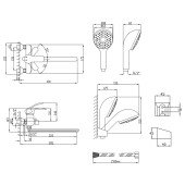 Змішувач для ванни Lidz (CRM) 41 86 005B-1 New