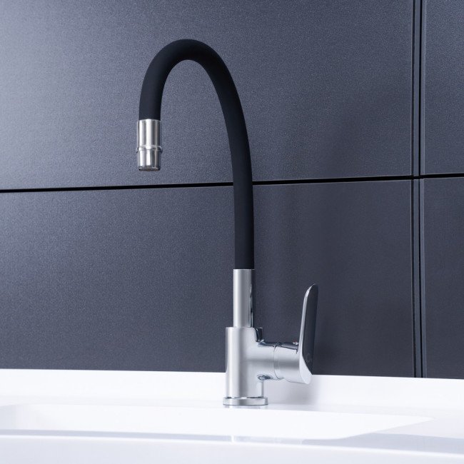 Смеситель для кухни Qtap Linea CRB 007F с рефлекторным изливом Смеситель для кухни Qtap Linea CRB 007F с рефлекторным изливом