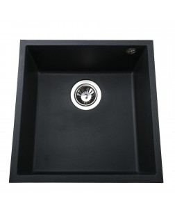 Гранітна мийка Globus Lux AMMER пiдстiльна, чорний 440х440мм-А0002