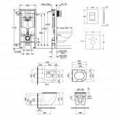 Набор инсталляция 4 в 1 Grohe Rapid SL 38772001 + унитаз с сиденьем Qtap Tern QT13332141ERW