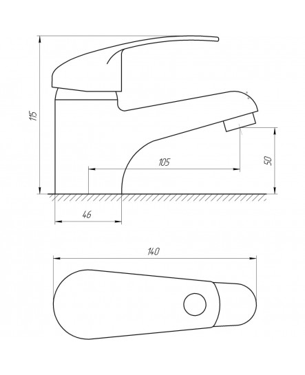 Змішувач для умивальника EcoMix P-GEP-101