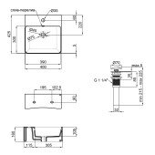 Раковина Qtap Nando B 400х420х155 White с донным клапаном QT12117040BW