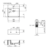 Раковина Qtap Nando B 400х420х155 White с донным клапаном QT12117040BW