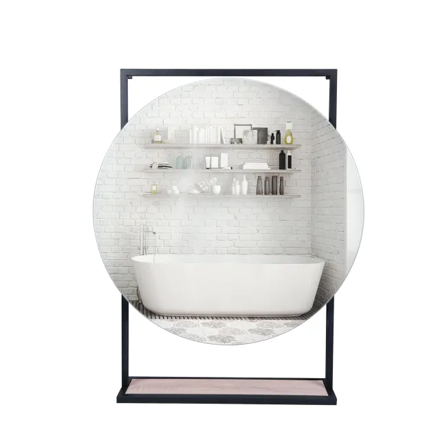 Дзеркало Qtap Taurus 700х850х140 Black/Whitish oak з LED-підсвічуванням Дзеркало Qtap Taurus 700х850х140 Black/Whitish oak з LED-підсвічуванням