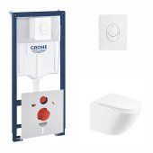 Набір інсталяція 4 в 1 Grohe Rapid SL 38722001 + унітаз з сидінням Qtap Robin QT1333046ENRW