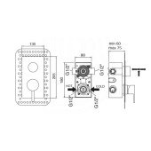 Змішувач прихованого монтажу для душу Bianchi Mini INDMIN2303CRM для двох споживачів Змішувач прихованого монтажу для душу Bianchi Mini INDMIN2303CRM для двох споживачів