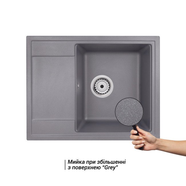 Кухонная мойка Qtap CS 6450 Grey (QT6450GRE471) Кухонная мойка Qtap CS 6450 Grey (QT6450GRE471)