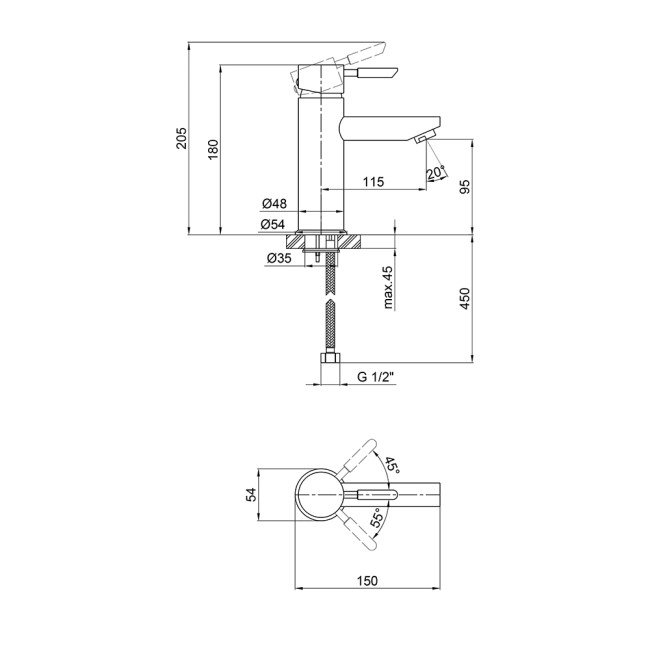 Змішувач для раковини Qtap Elit СRM 001 2