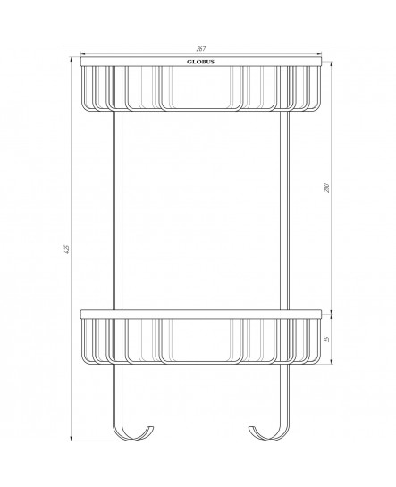 Полочка угловая Globus Lux SS 8488