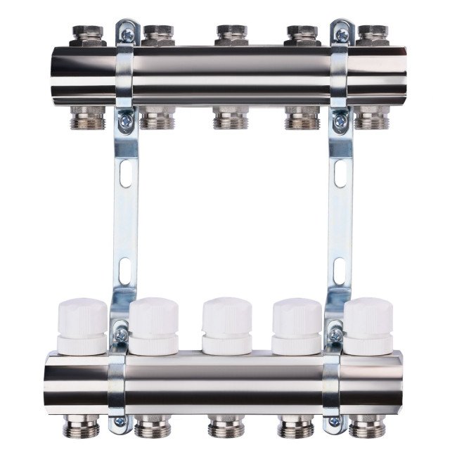 Колектор з регуляторами та кріпленням ECO 001B 1"x5