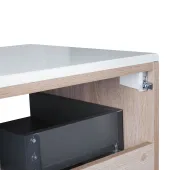 Тумба підлогова Qtap Taurus 600х616х437 White/Whitish oak зі стільницею QT2480TNT603WWO