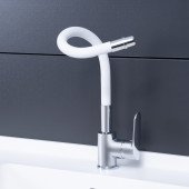 Смеситель для кухни Qtap Linea CRW 007F с рефлекторным изливом Смеситель для кухни Qtap Linea CRW 007F с рефлекторным изливом