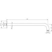 Кронштейн для верхнього душу Bianchi Steel BRDSTE190000INX
