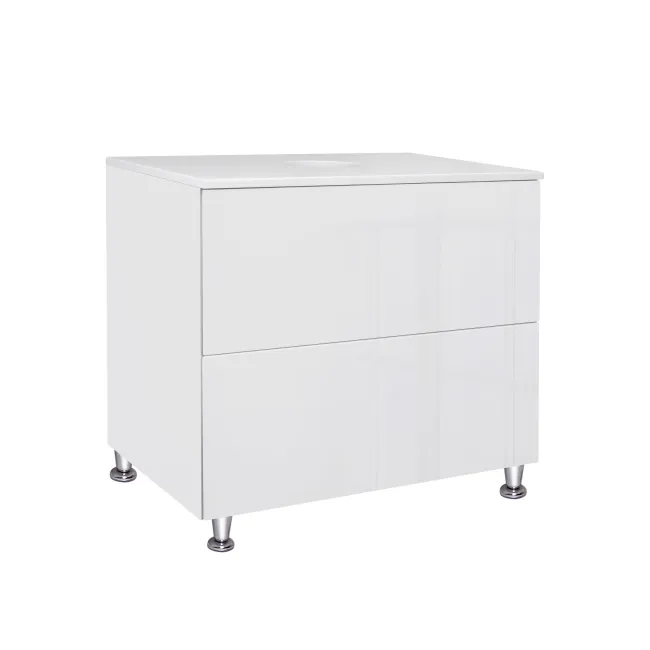 Тумба підлогова Qtap Tern 800х616х469 White зі стільницею QT1780TNL801W Тумба підлогова Qtap Tern 800х616х469 White зі стільницею QT1780TNL801W
