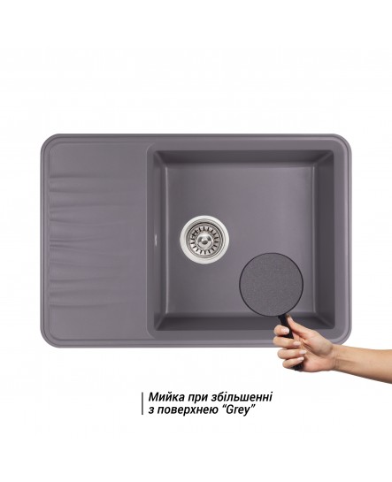 Кухонна мийка Qtap CS 7440 Grey (QT7440GRE471)