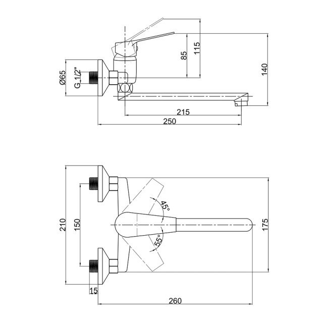 Смеситель для кухни Lidz (CRM) 40 87 009 2