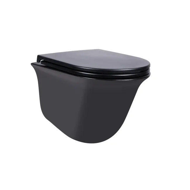 Унитаз подвесной Qtap Virgo безободковый с сиденьем Soft-close QT1833051ERMB Унитаз подвесной Qtap Virgo безободковый с сиденьем Soft-close QT1833051ERMB