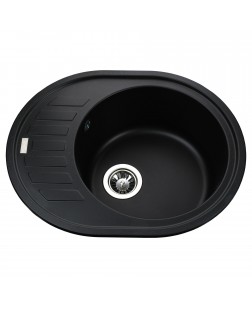 Гранітна мийка Globus Lux ARNO чорний 620х500мм-А0002