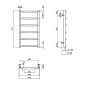 Сушарка для рушників водяна Lidz Trapezium (CRM) D38/25 400x800 P6 Сушарка для рушників водяна Lidz Trapezium (CRM) D38/25 400x800 P6