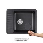Кухонна мийка Qtap CS 6250 Beton (QT6250BET502)