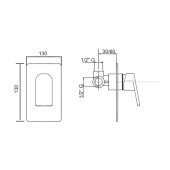 Змішувач прихованого монтажу для душу Bianchi Fly INDFLY2007073CRM
