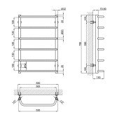 Сушарка для рушників водяна Lidz Standard (CRM) D32/20х1/2" 500x800 P6 Сушарка для рушників водяна Lidz Standard (CRM) D32/20х1/2" 500x800 P6