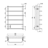Сушарка для рушників водяна Lidz Standard (CRM) D32/20х1/2" 500x800 P6