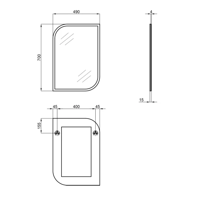 Дзеркало Qtap Scorpio 490х700 White QT1478FL8130AW 2 Дзеркало Qtap Scorpio 490х700 White QT1478FL8130AW 2