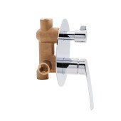 Смеситель скрытого монтажа для душа Qtap Kralovice 6229103GC на два потребителя Смеситель скрытого монтажа для душа Qtap Kralovice 6229103GC на два потребителя