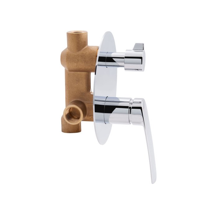 Смеситель скрытого монтажа для душа Qtap Kralovice 6229103GC на два потребителя Смеситель скрытого монтажа для душа Qtap Kralovice 6229103GC на два потребителя