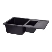 Кухонна мийка з додатковою чашею Qtap CS 7648 Beton (QT7648BET502)