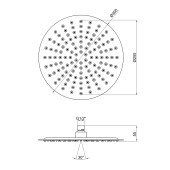 Лейка для верхнего душа Qtap Hlavova S300O1ZWW