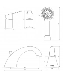 Смеситель для ванны TRES BM 139145